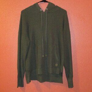 MICHAEL Michael Kors Shirt Woman Large Green Cool Outdoor Bonfire Hooded Shirt